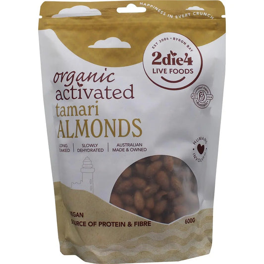 2die4 Live Foods Organic Activated Tamari Almonds 600g 2DIE4 LIVE FOODS