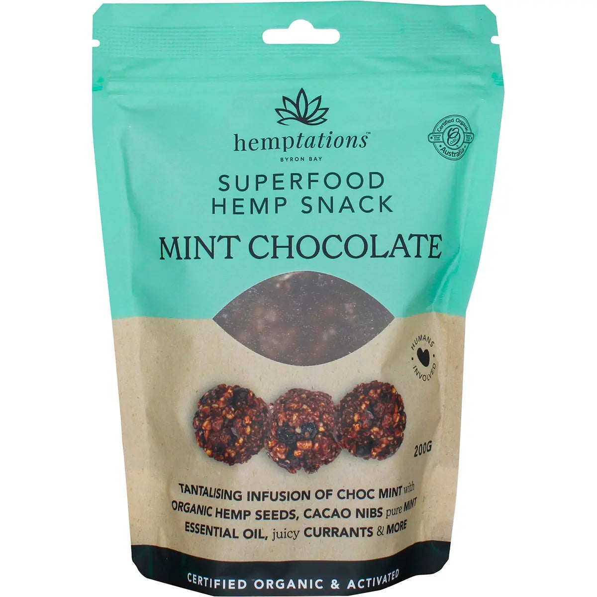 2die4 Live Foods Hemptations - Superfood Hemp Snack Mint Chocolate 200g 2DIE4 LIVE FOODS