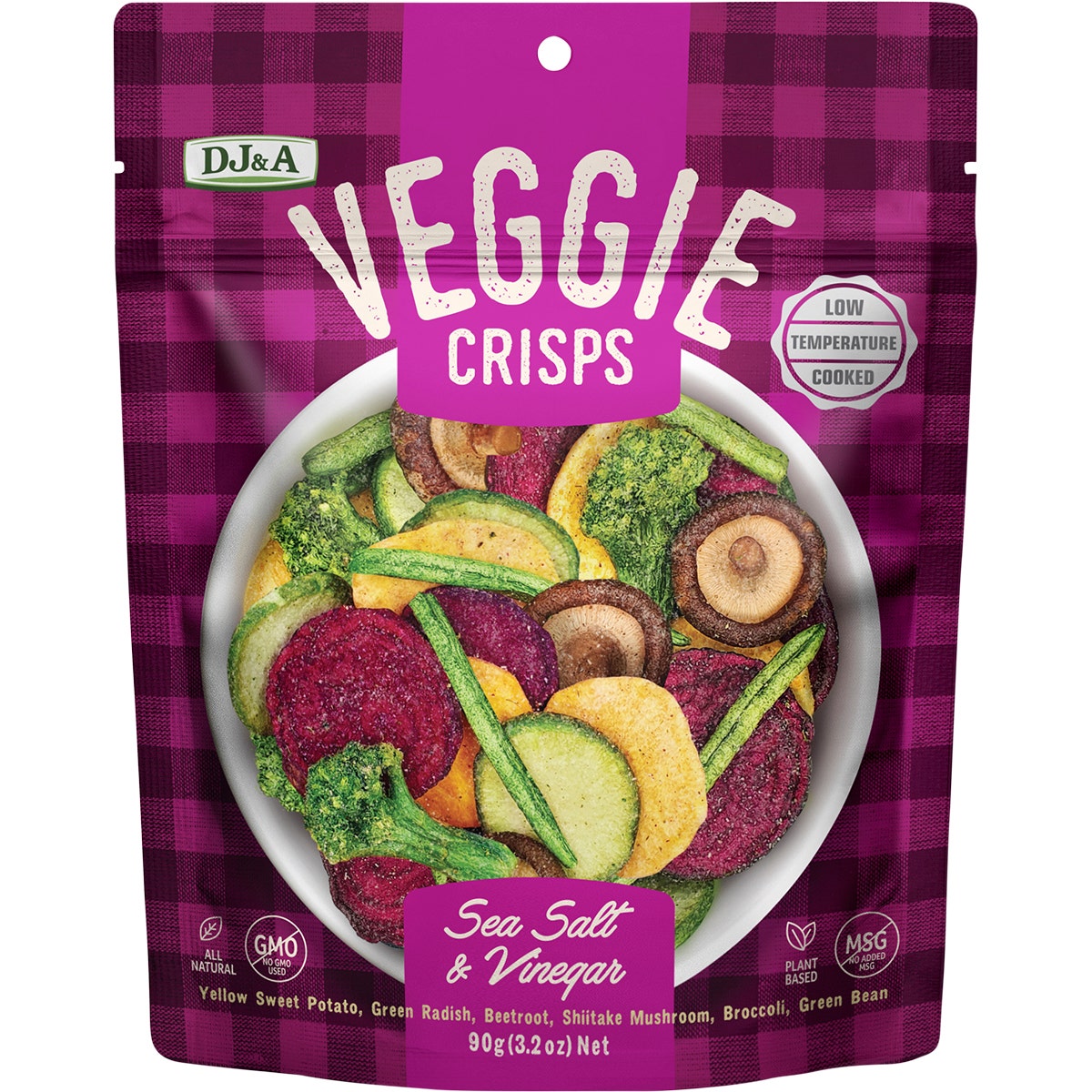 DJ&A Veggie Crisps Sea Salt & Vinegar 9x90g - Cutprice Online