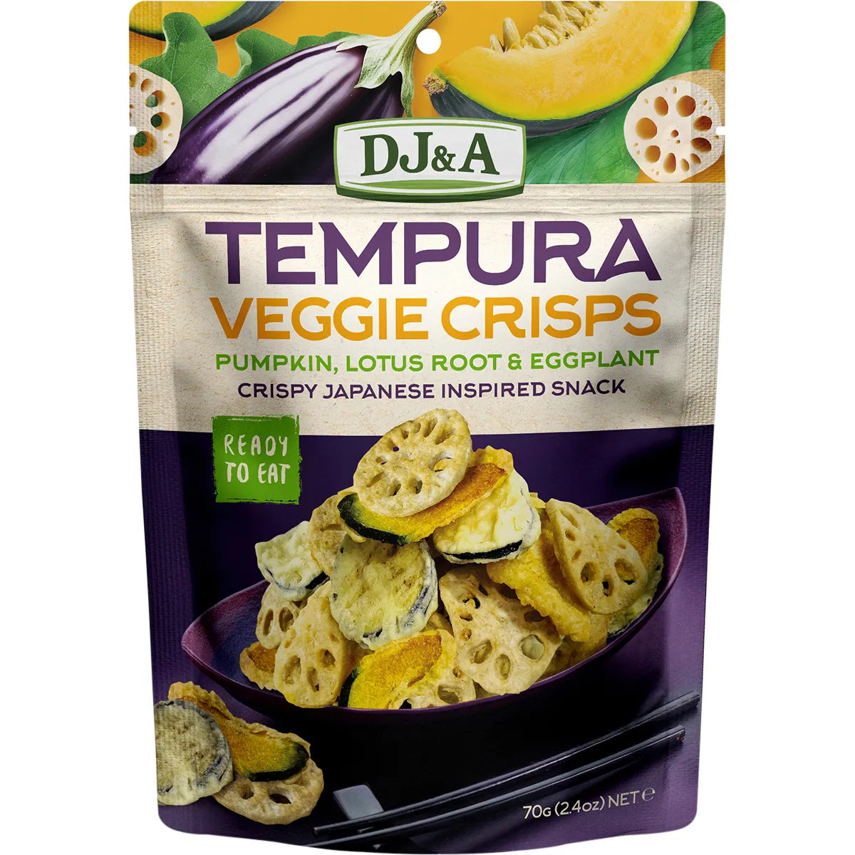DJ&A Tempura Veggie Crisps 9x70g - Cutprice Online