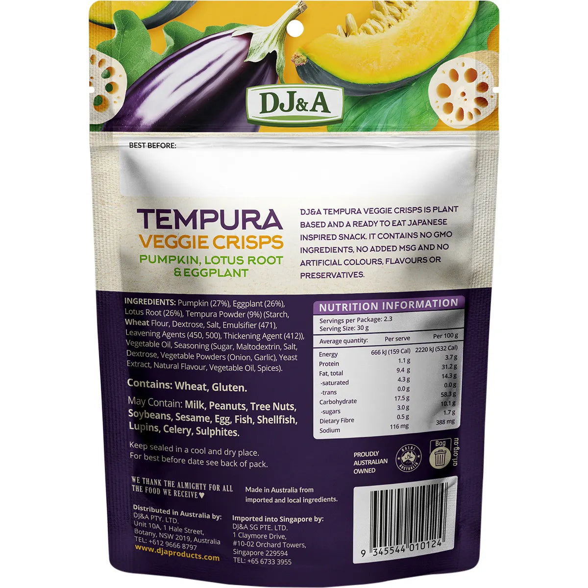 DJ&A Tempura Veggie Crisps 9x70g - Cutprice Online