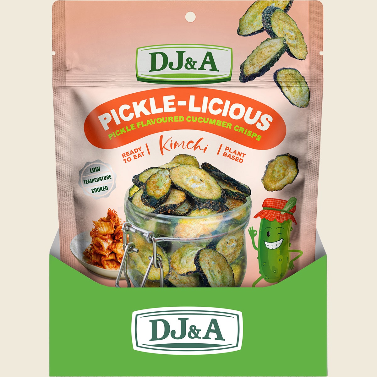 DJ&A Pickle-Licious Pickle Flavoured Cucumber Kimchi 9x50g