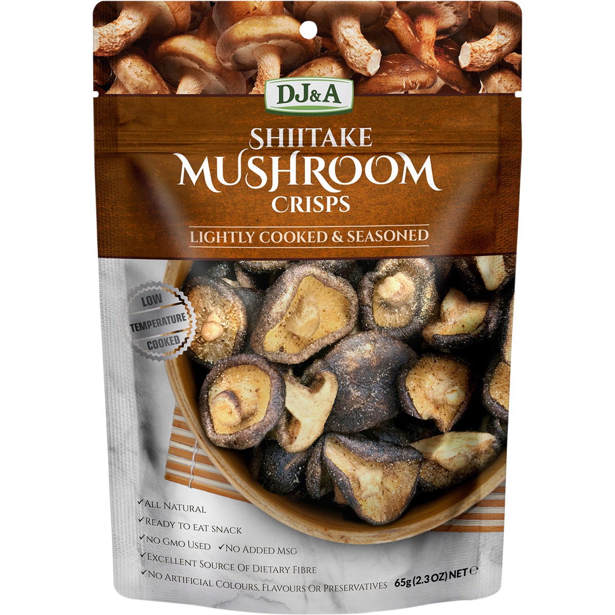 DJ&A Shiitake Mushroom Crisps 9x65g - Cutprice Online
