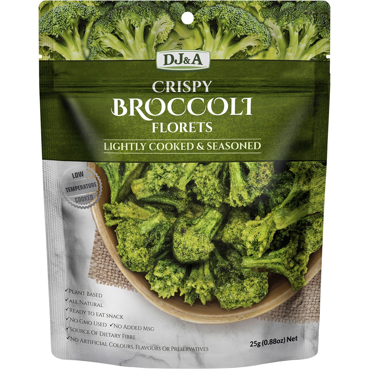 DJ&A Crispy Broccoli Florets 12x25g - Cutprice Online