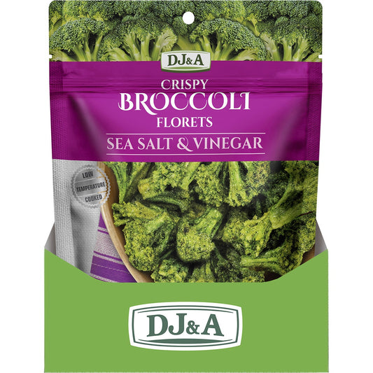 DJ&A Crispy Broccoli Florets Sea Salt & Vinegar 12x25g - Cutprice Online