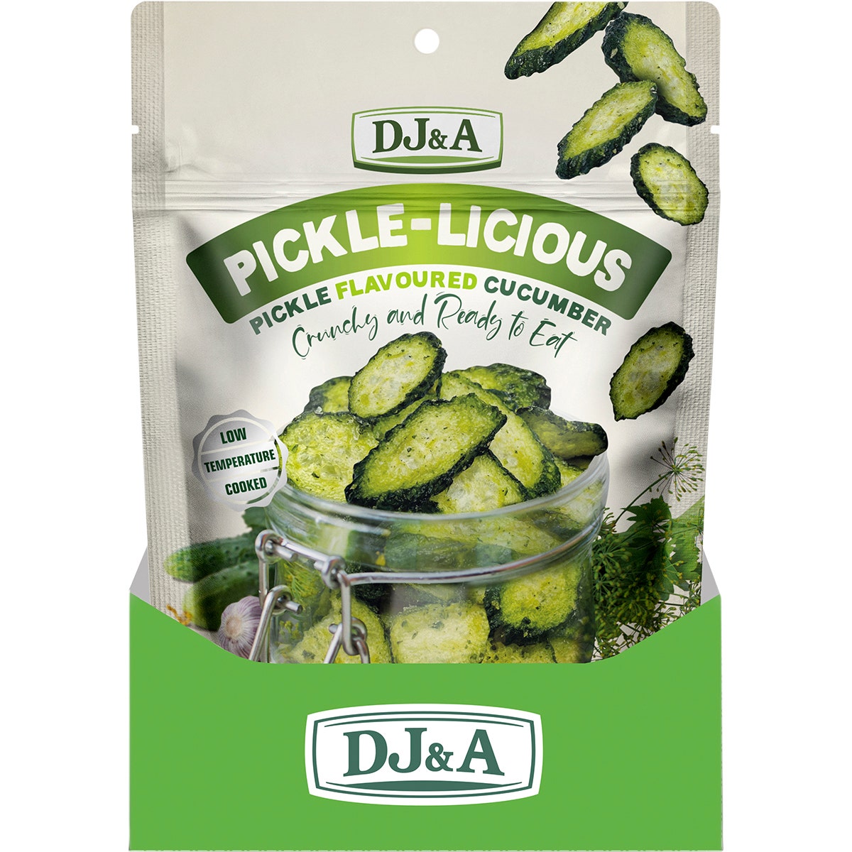 DJ&A Pickle-Licious Pickle Flavoured Cucumber 9x50g - Cutprice Online