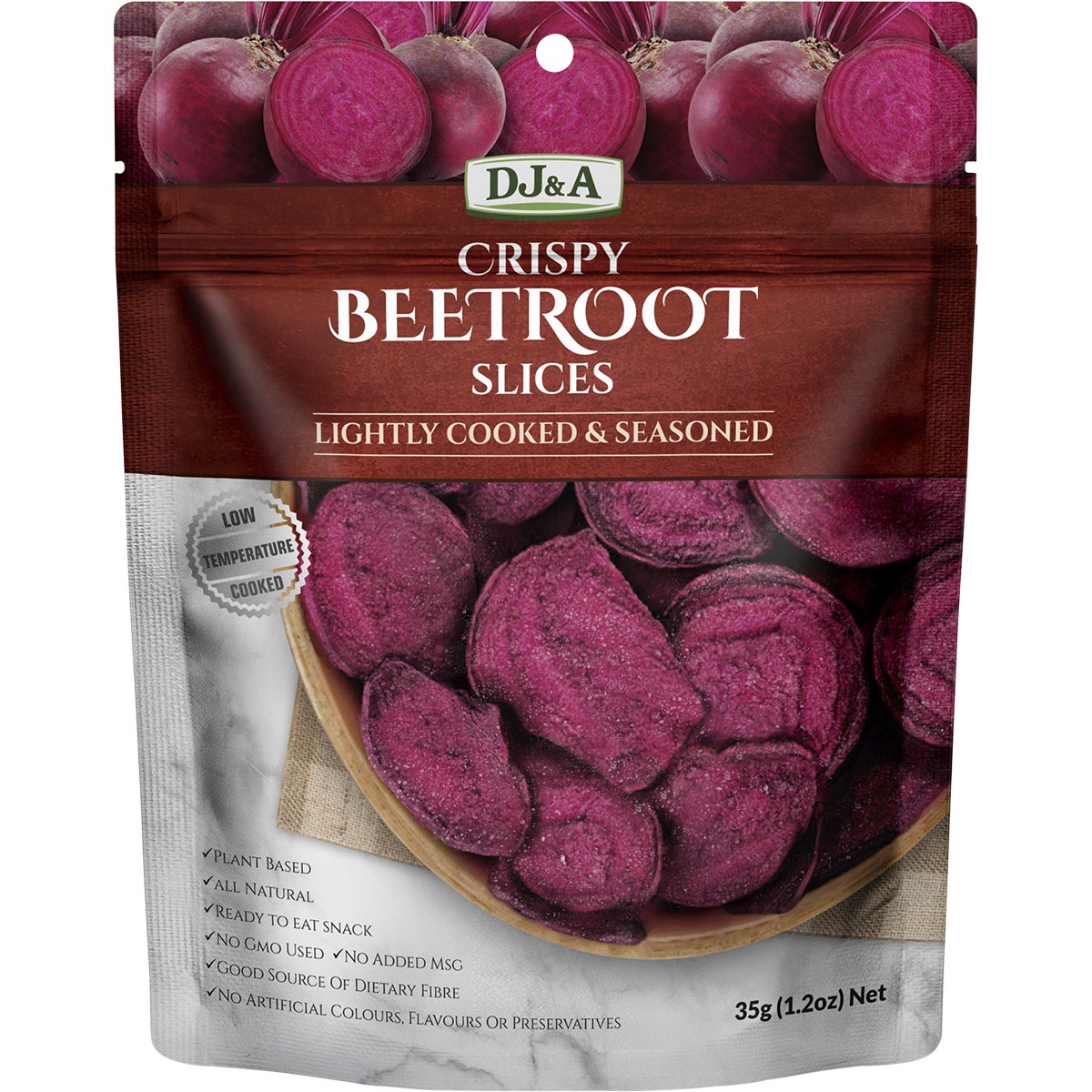 DJ&A Crispy Beetroot Slices 10x35g - Cutprice Online