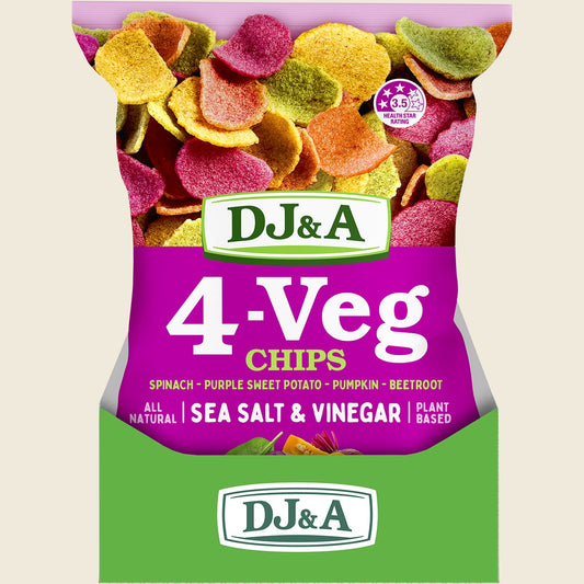 DJ&A 4-VEG Chips Salt & Vinegar 5x90g
