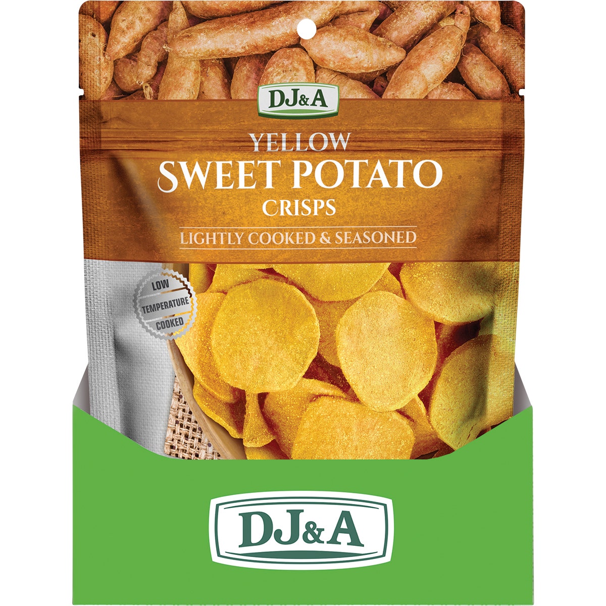 DJ&A Yellow Sweet Potato Crisps 10x55g - Cutprice Online
