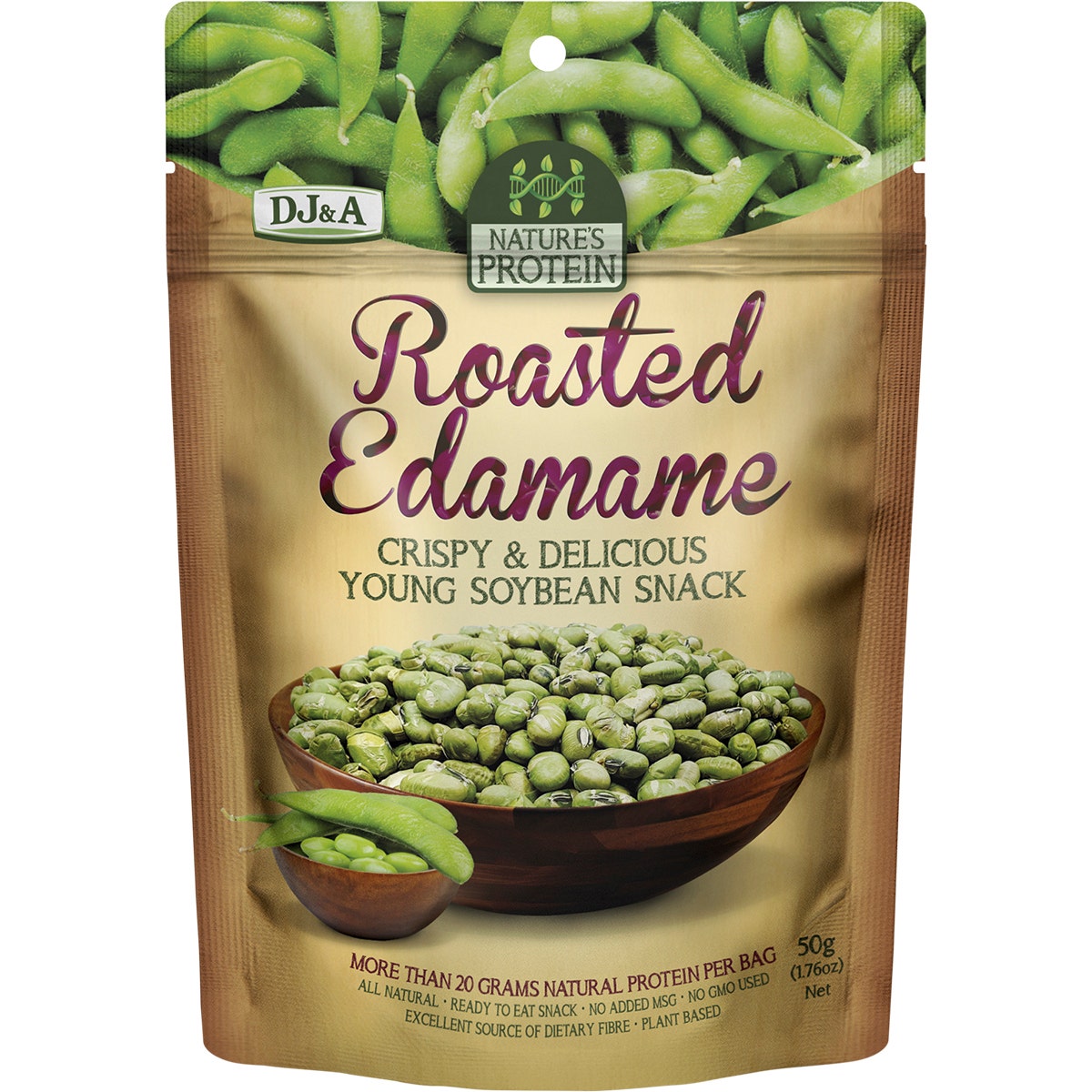DJ&A Nature's Protein Roasted Edamame 12x50g - Cutprice Online