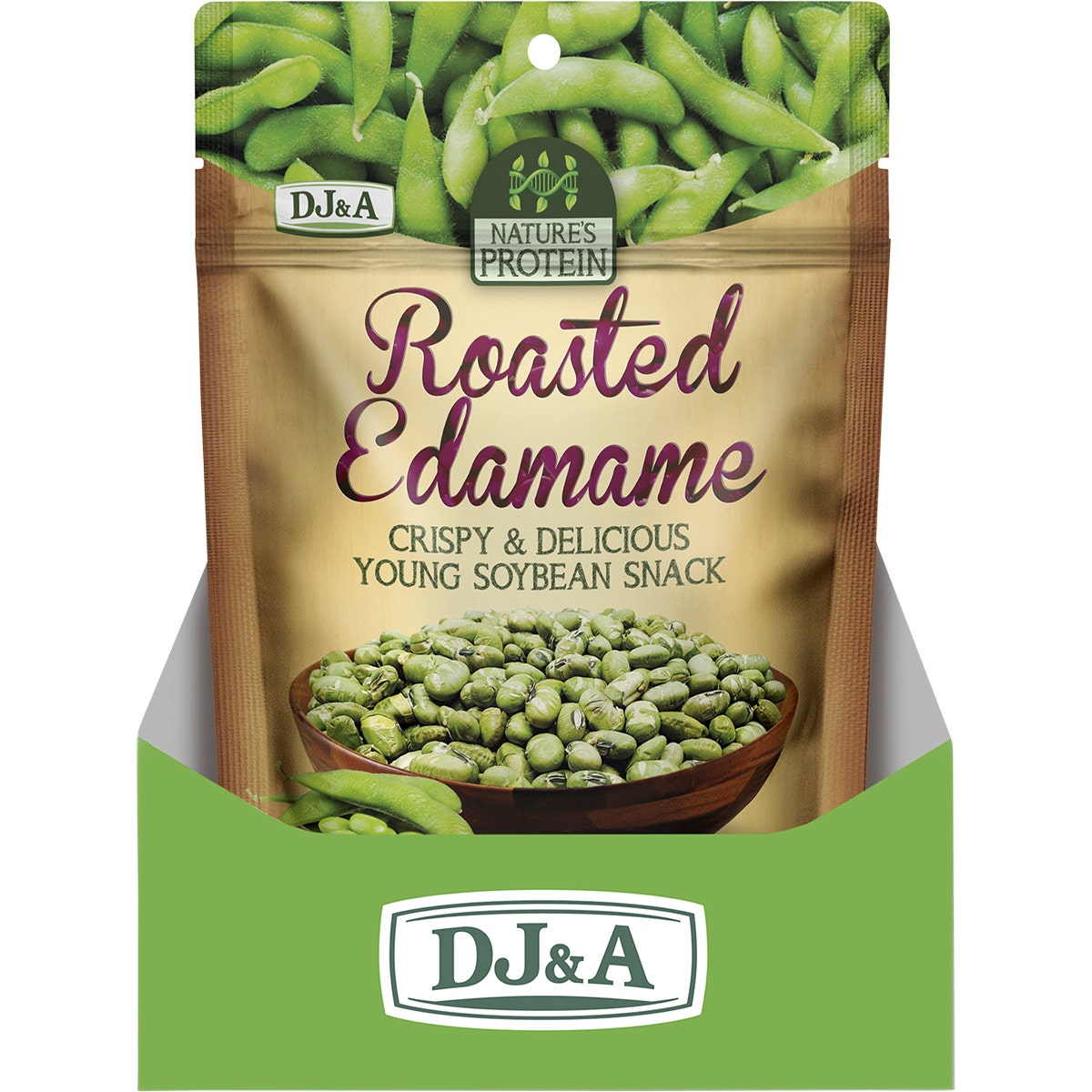 DJ&A Nature's Protein Roasted Edamame 12x50g - Cutprice Online