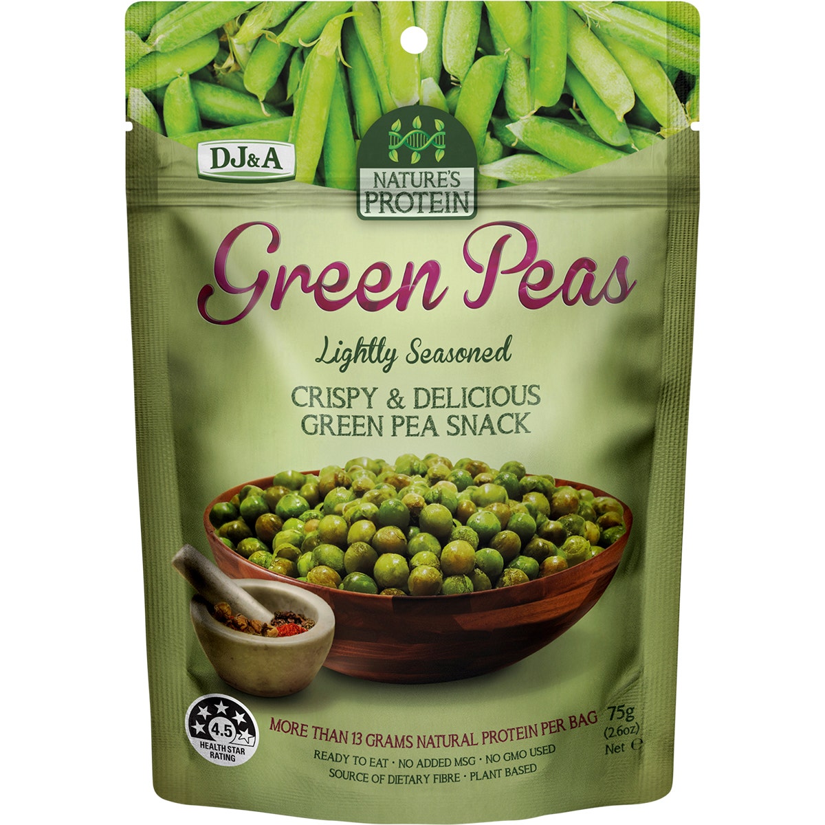 DJ&A Nature's Protein Green Peas 12x75g - Cutprice Online