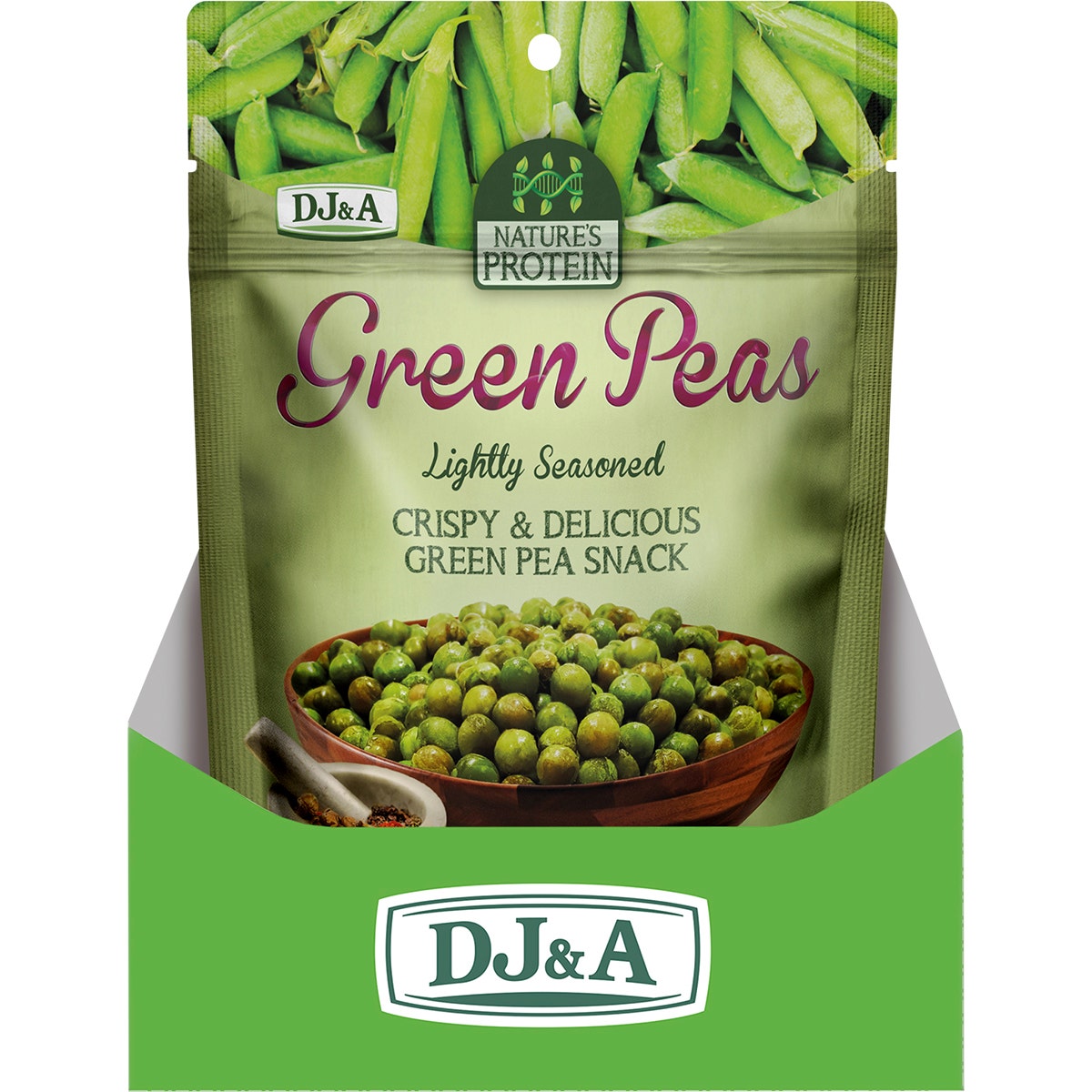 DJ&A Nature's Protein Green Peas 12x75g - Cutprice Online