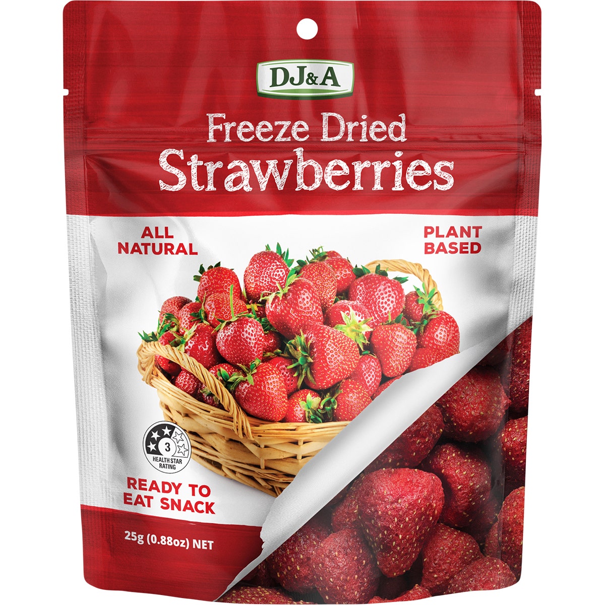 DJ&A Freeze Dried Strawberries 10x25g - Cutprice Online