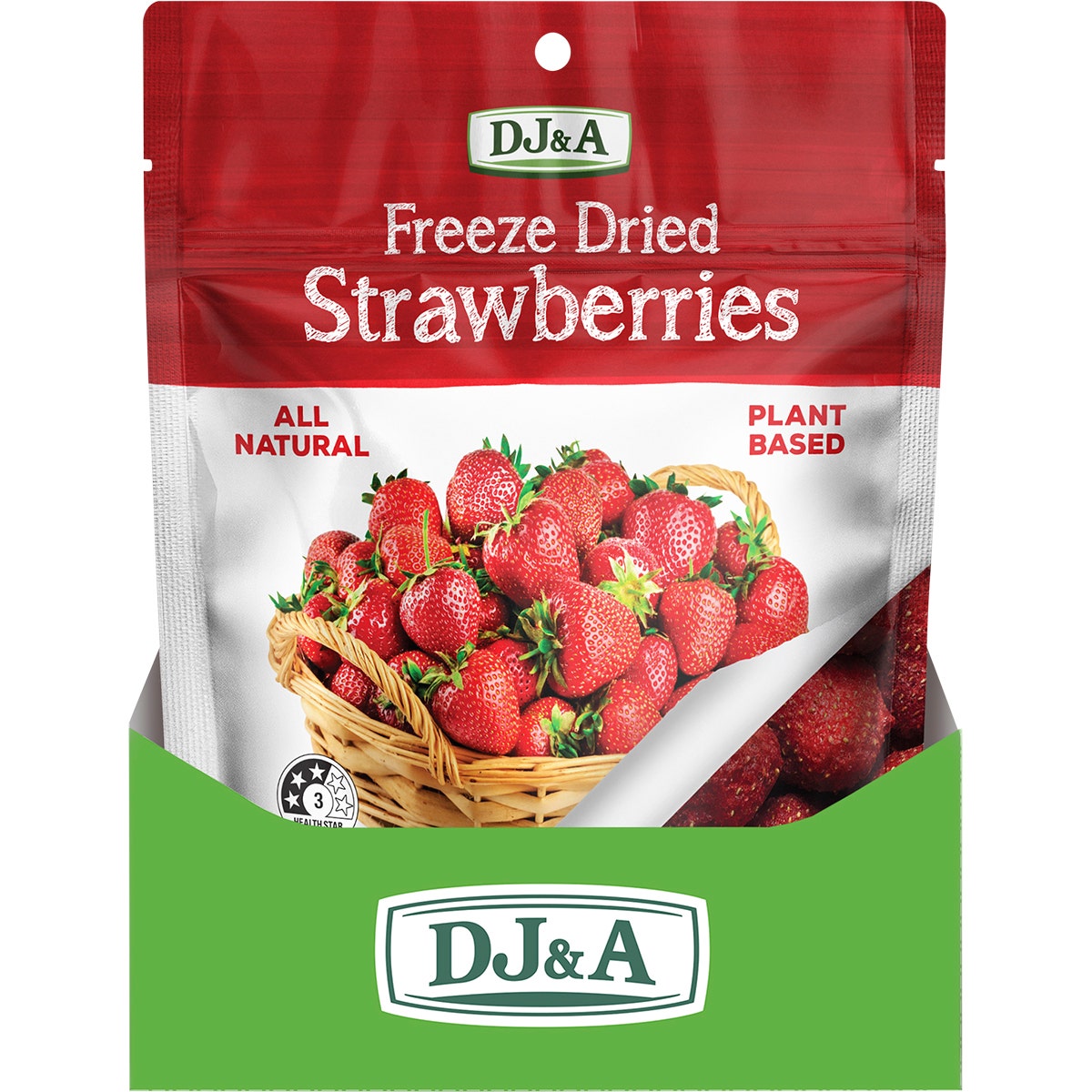 DJ&A Freeze Dried Strawberries 10x25g - Cutprice Online