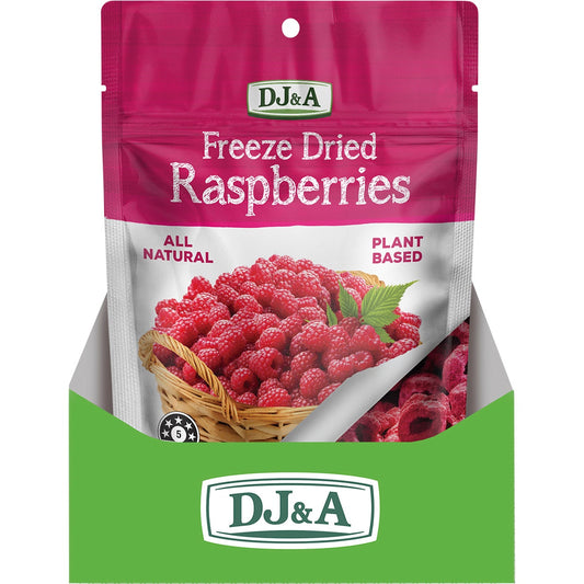 DJ&A Freeze Dried Raspberries 10x20g - Cutprice Online