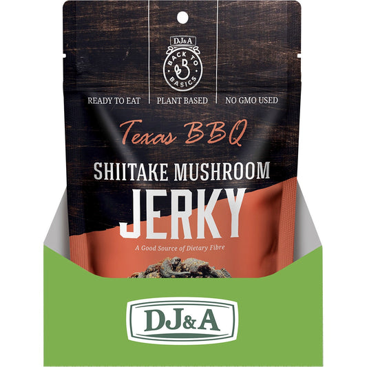 DJ&A Shiitake Mushroom Jerky Texas BBQ 12x60g - Cutprice Online