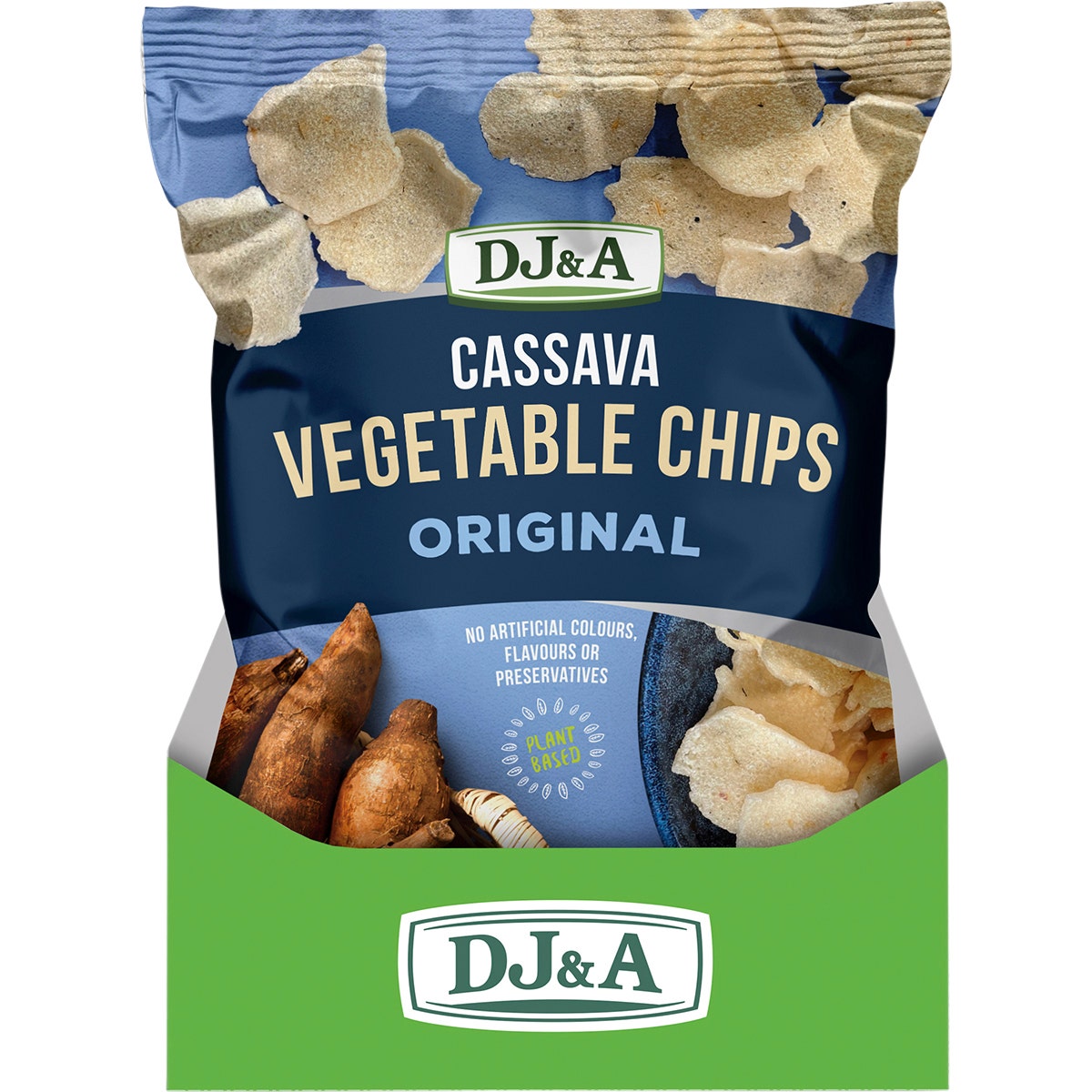 DJ&A Cassava Vegetable Chips Original 5x100g - Cutprice Online