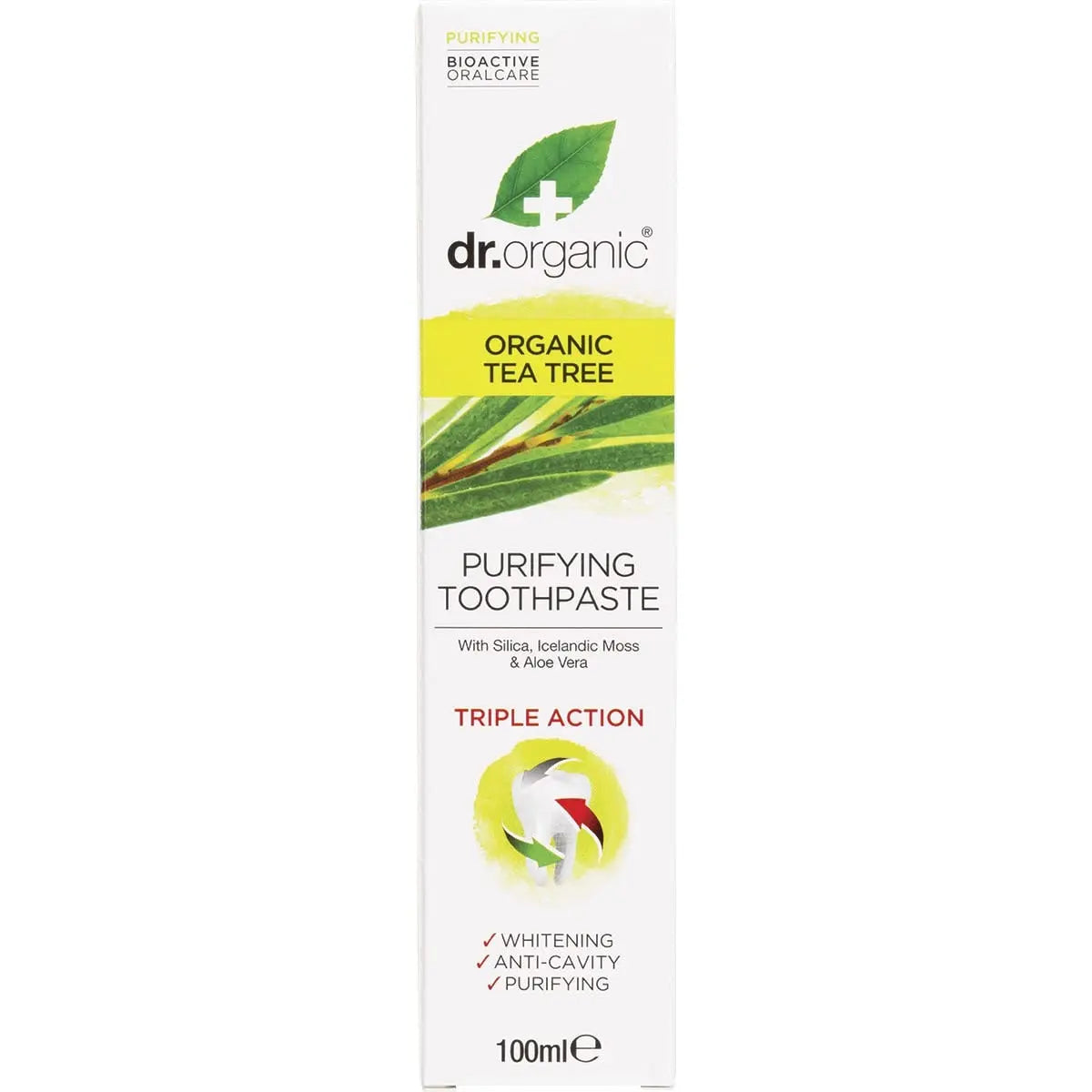 DR ORGANIC Toothpaste (Purifying) Organic Tea Tree 100ml DR ORGANIC