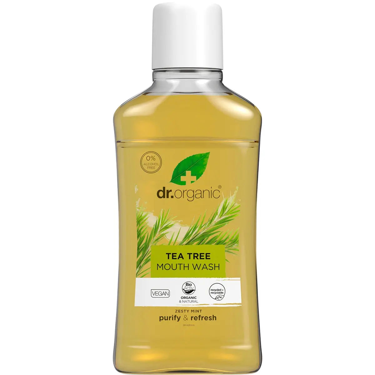 DR ORGANIC Mouthwash Organic Tea Tree 500ml DR ORGANIC