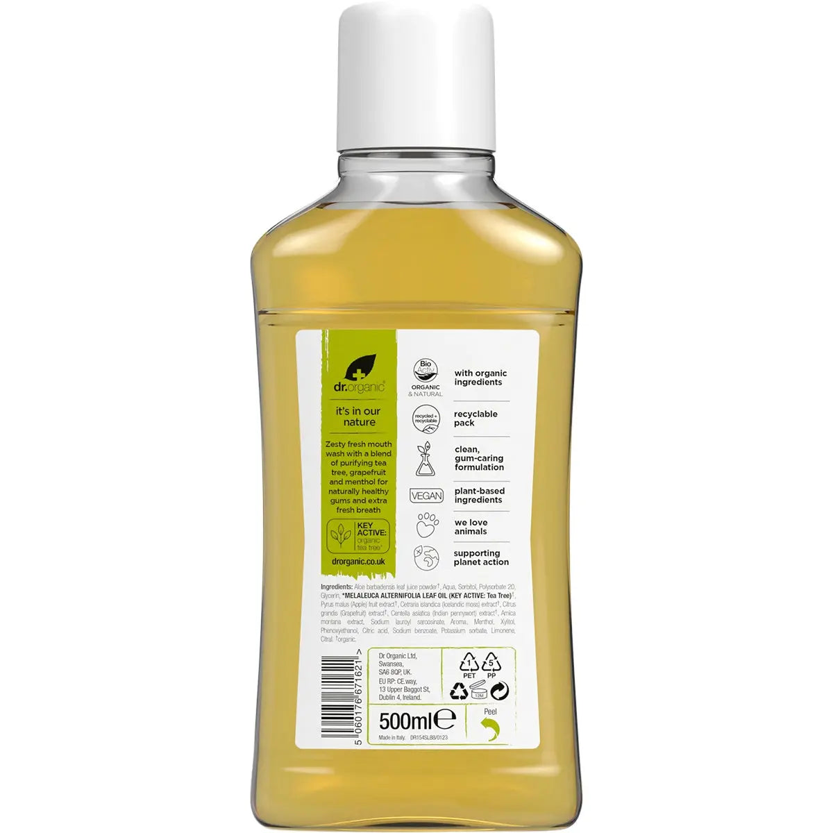 DR ORGANIC Mouthwash Organic Tea Tree 500ml DR ORGANIC