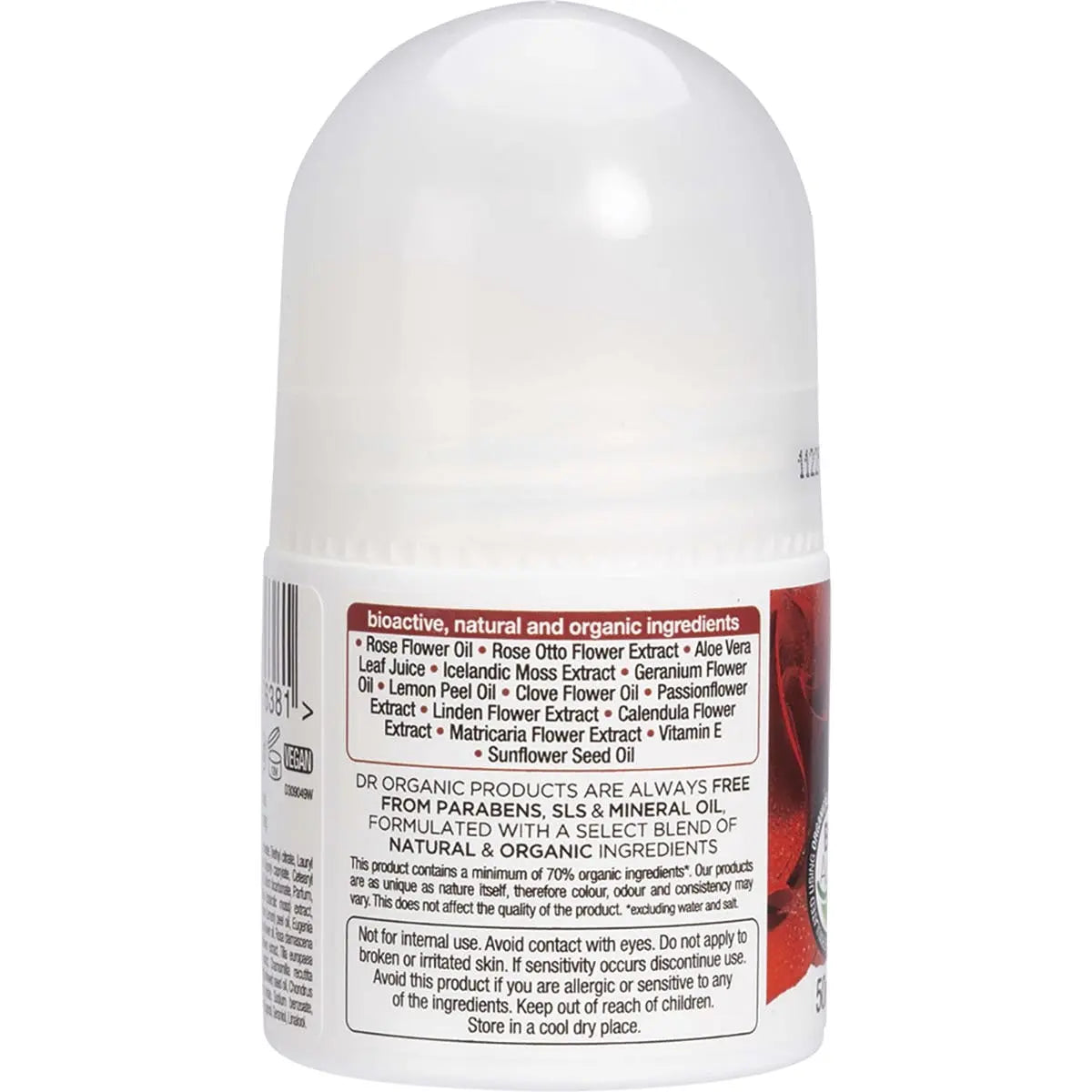 DR ORGANIC Roll-on Deodorant Organic Rose Otto 50ml DR ORGANIC