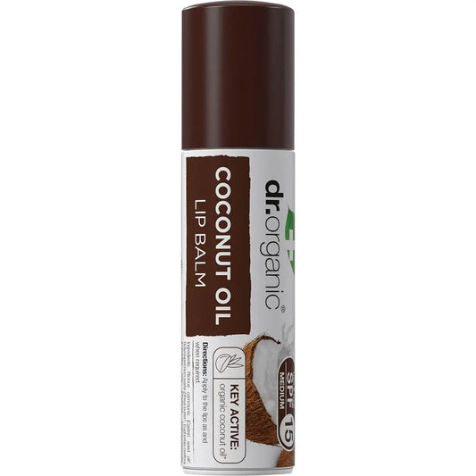 DR ORGANIC Lip Balm - SPF 15 Organic Virgin Coconut Oil 5.7ml DR ORGANIC