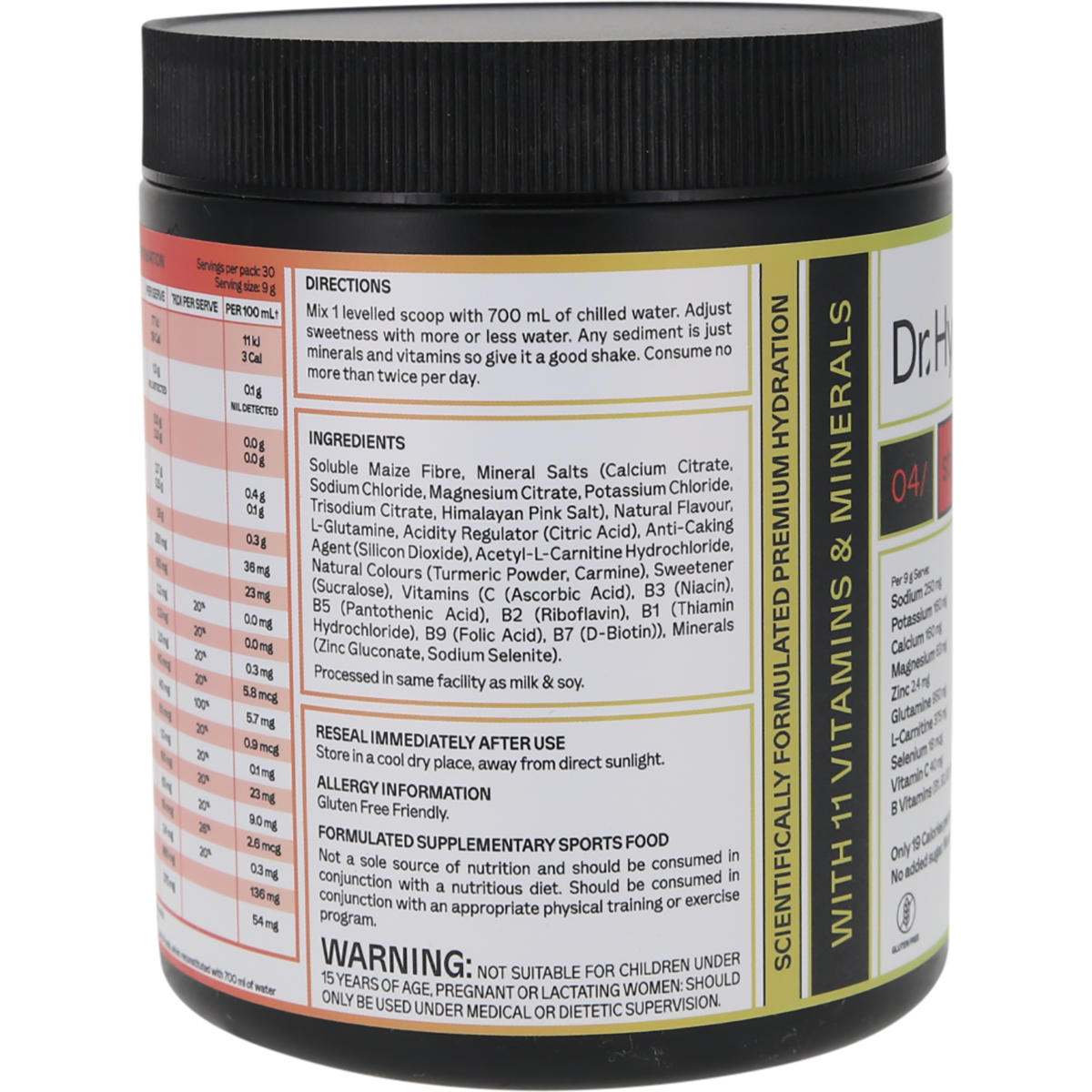 Dr. Hydrate All-In-One Hydration Drink Hasta Cert Strawberry Kiwi 270g