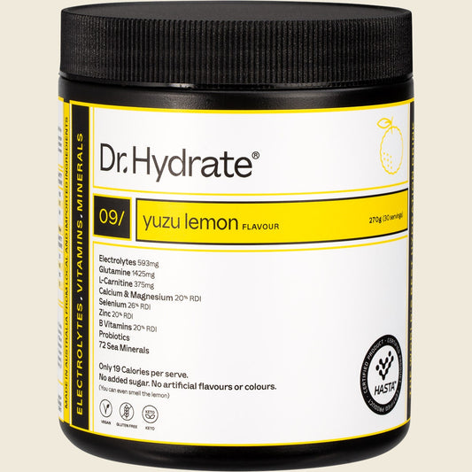 Dr Hydrate All-In-One Hydration Drink Hasta Cert Yuzu Lemon 270g
