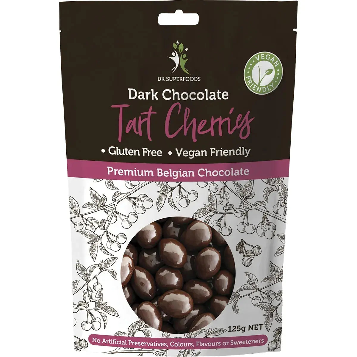 DR SUPERFOODS Tart Cherries Dark Chocolate 125g DR SUPERFOODS