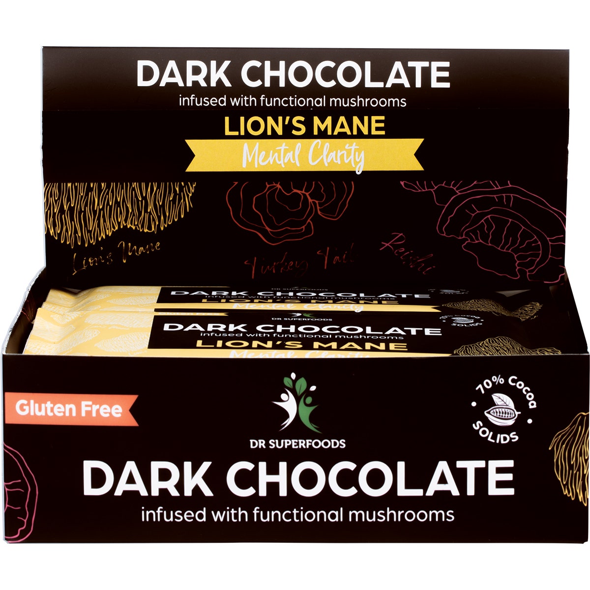 Dr Superfoods Dark Chocolate Bar Mental Clarity 12x85g - Cutprice Online