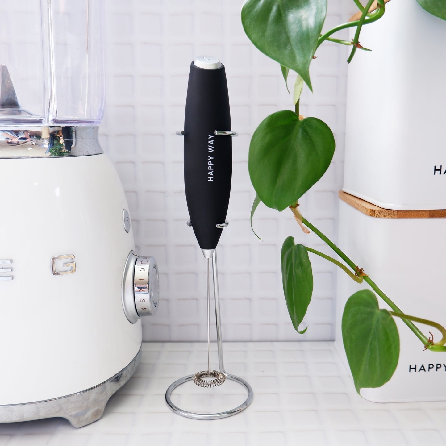 HAPPY WAY Hand Blender Black with Stand - Cutprice Online