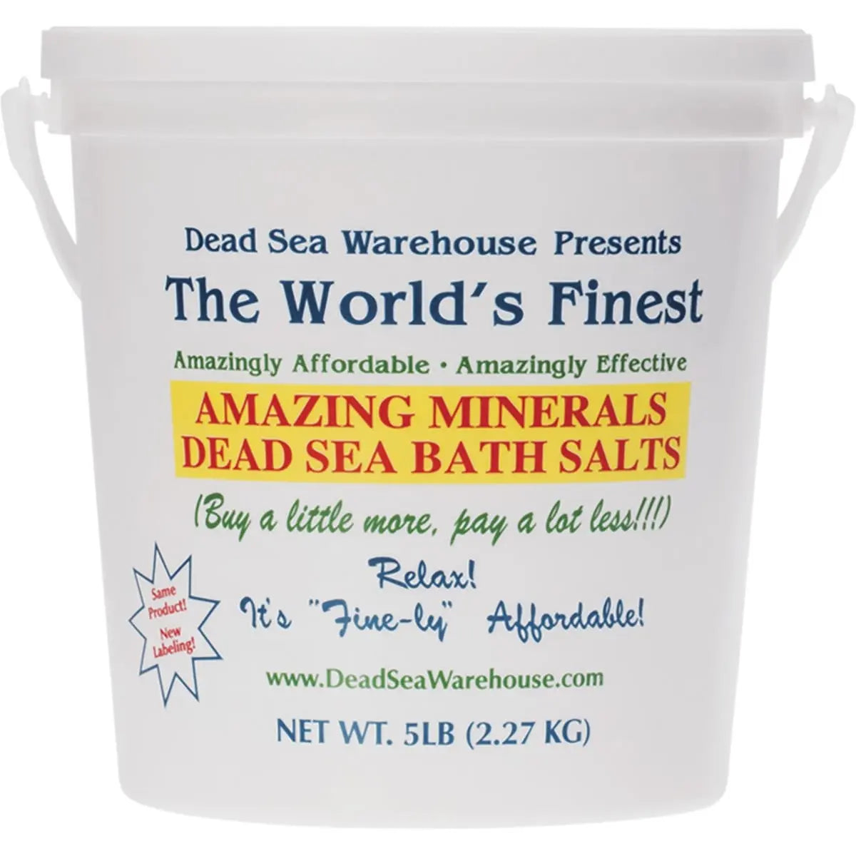 DEAD SEA WAREHOUSE Dead Sea Bath Salts Bucket 2.27kg DEAD SEA