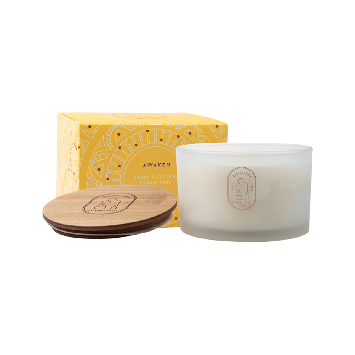 Distillery Fragrance House Soy Candle Awaken (Lemon Blossom & Summer Moss) 450g - Cutprice Online