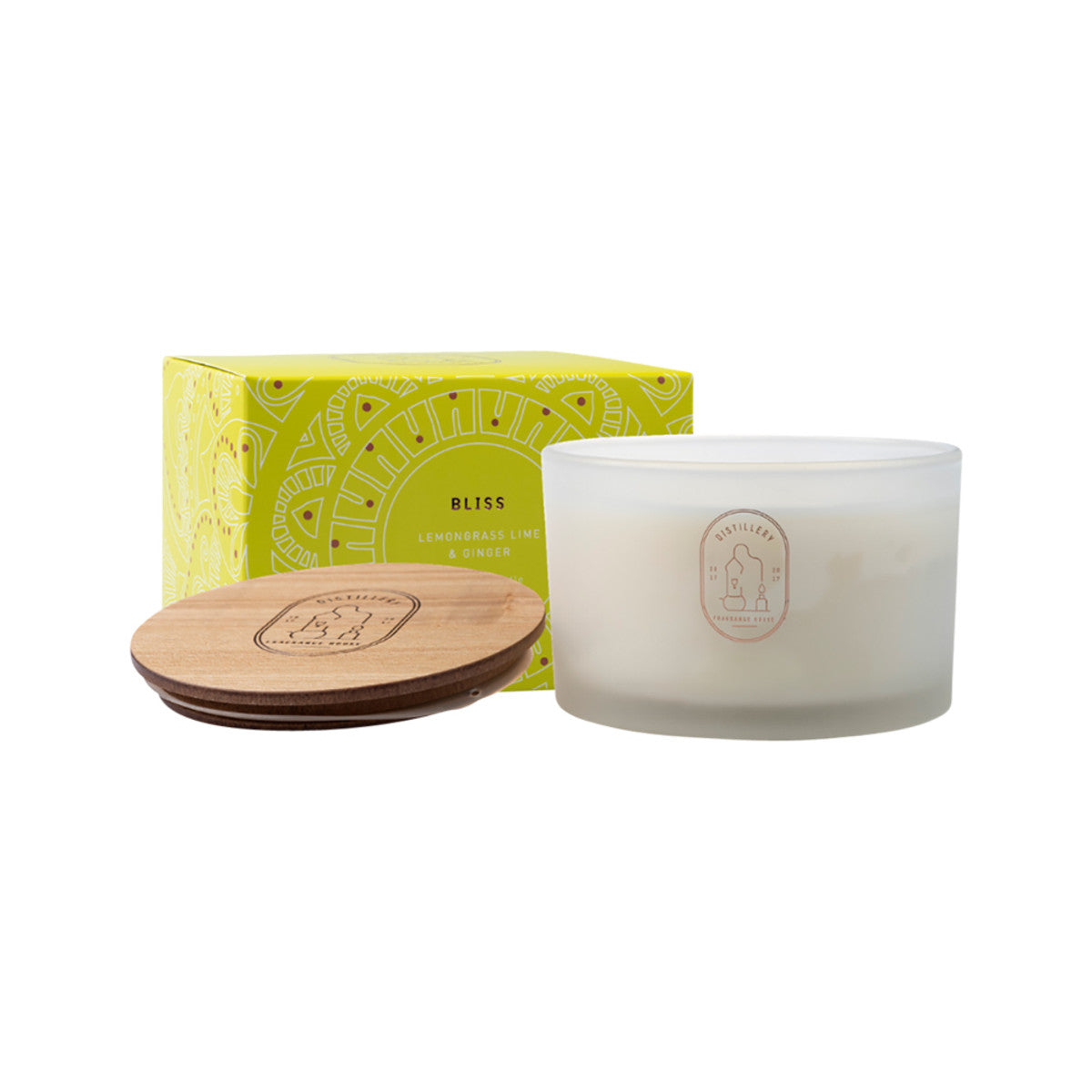 Distillery Fragrance House Soy Candle Bliss (Lemongrass Lime & Ginger) 450g - Cutprice Online