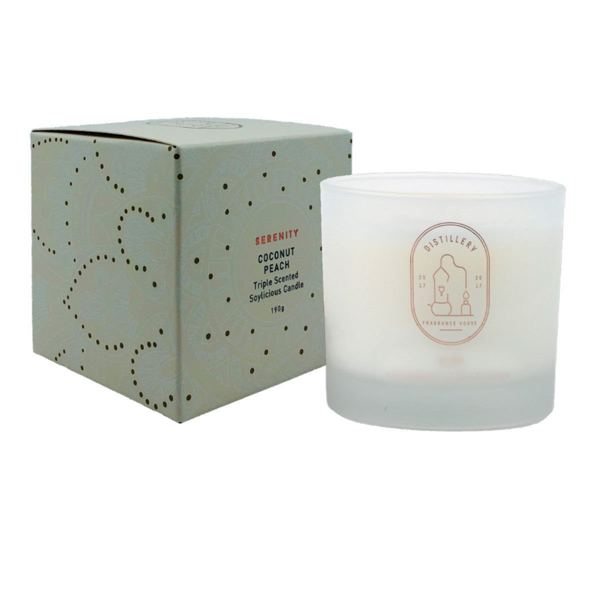Distillery Fragrance House Soy Candle Serenity (Coconut Peach) 190g - Cutprice Online