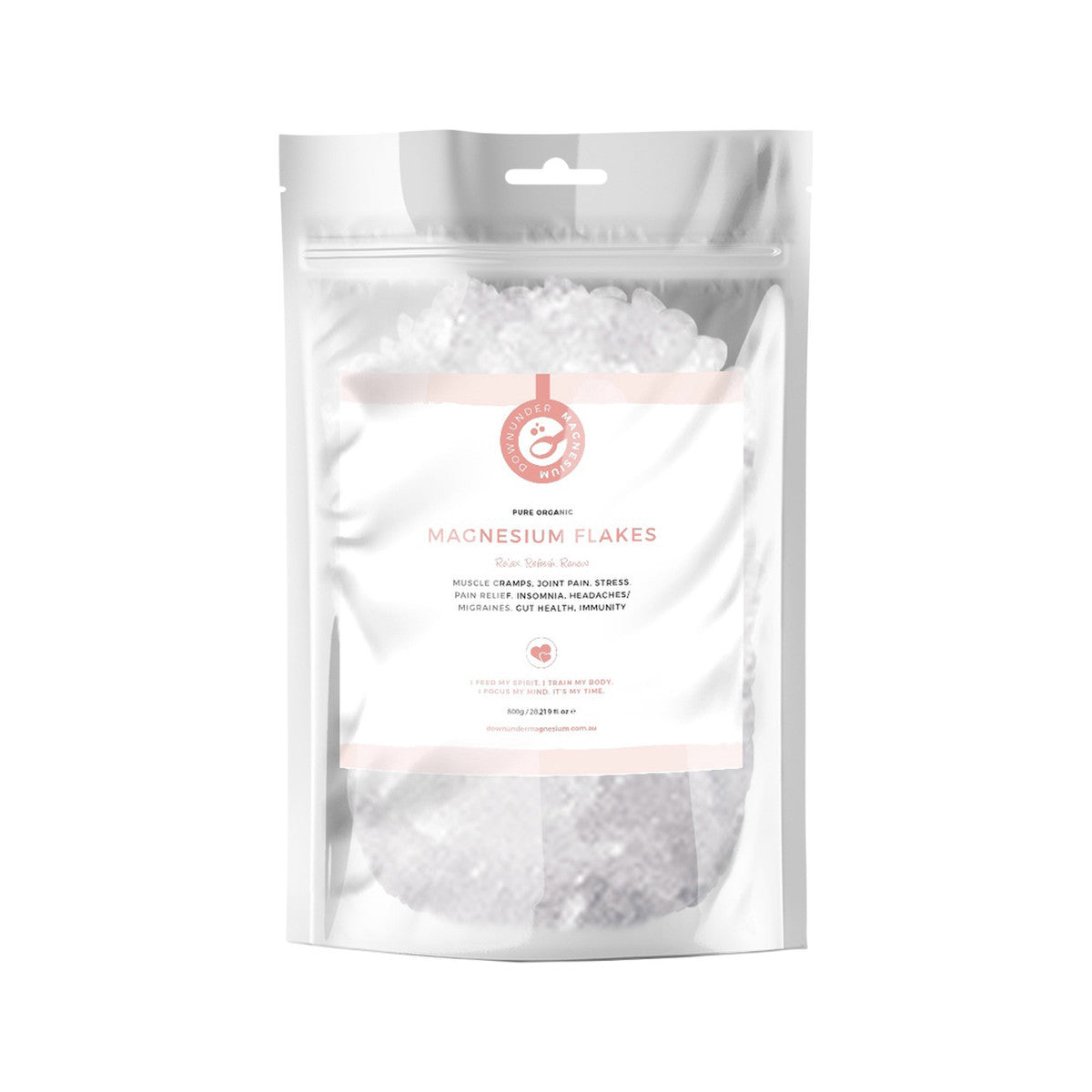 Downunder Magnesium Pure Organic Magnesium Flakes 800g DOWNUNDER MAGNESIUM