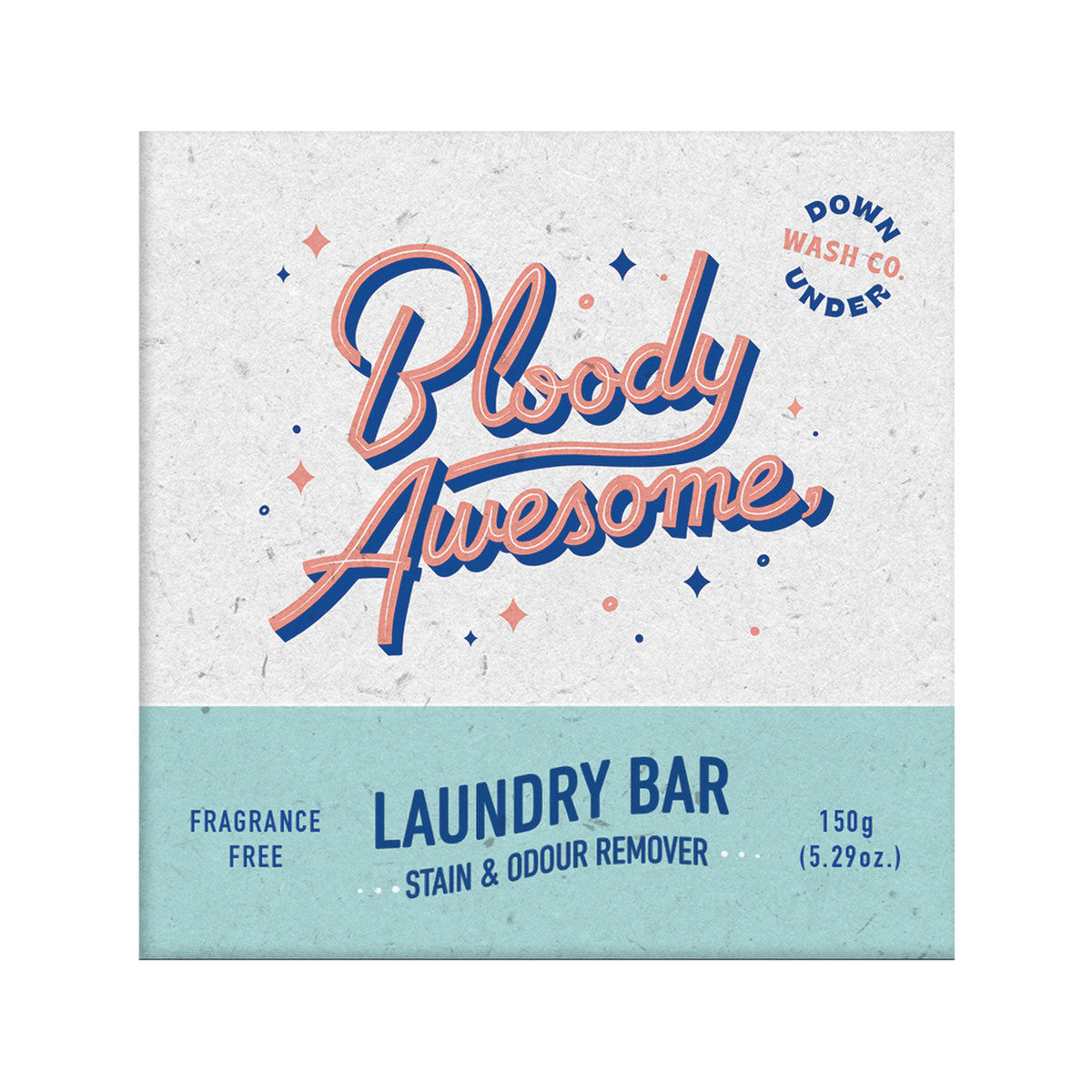 Downunder Wash Co. (Bloody Awesome) Laundry Bar Stain & Odour Remover Fragrance Free 150g DOWNUNDER WASH CO.