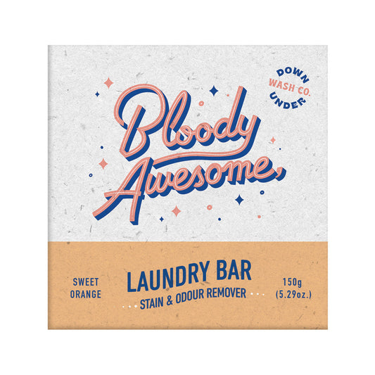 Downunder Wash Co. (Bloody Awesome) Laundry Bar Stain & Odour Remover Sweet Orange 150g DOWNUNDER WASH CO.