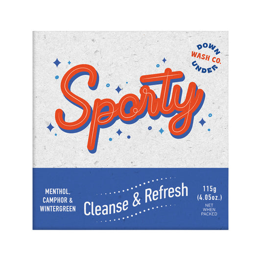 Downunder Wash Co. Sporty Cleanse & Refresh Menthol Camphor & Wintergreen 115g DOWNUNDER WASH CO.