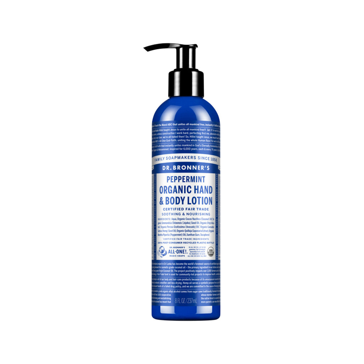 Dr. Bronner's Organic Hand & Body Lotion Peppermint 237ml DR. BRONNER'S