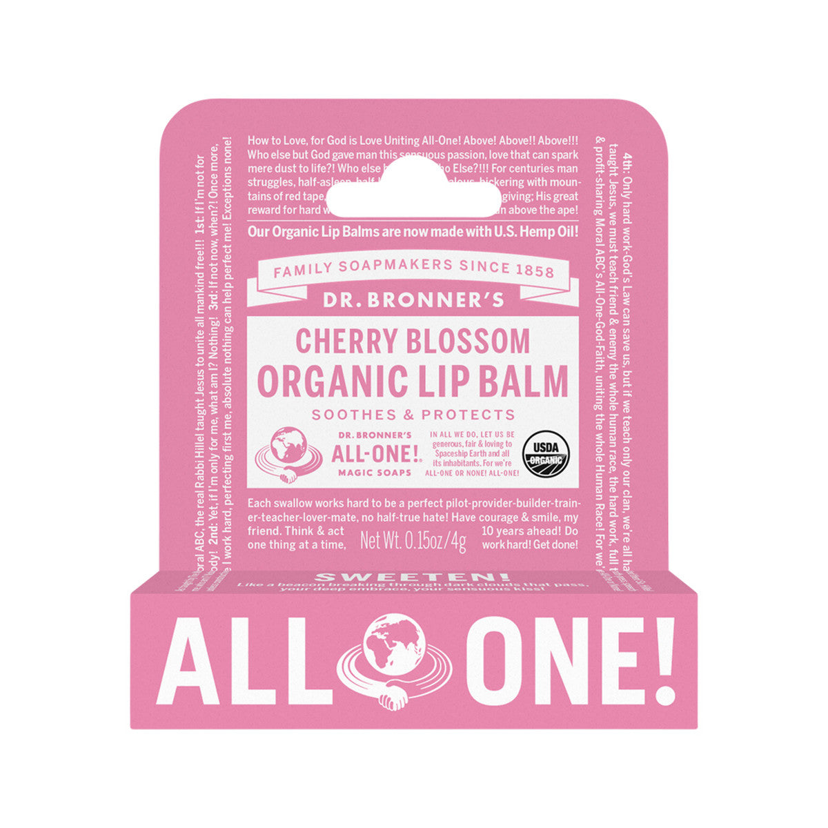 Dr. Bronner's Organic Lip Balm Cherry Blossom 4g DR. BRONNER'S