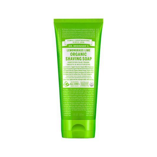 Dr. Bronner's Organic Shaving Soap Lemongrass Lime 207ml - Cutprice Online