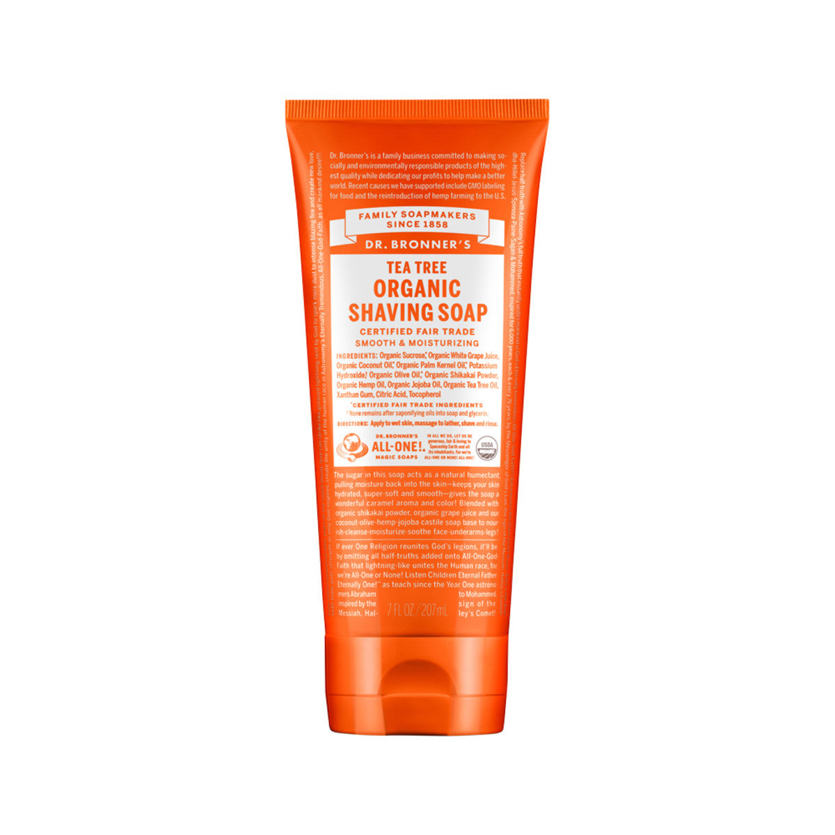 Dr. Bronner's Organic Shaving Soap Tea Tree 207ml - Cutprice Online