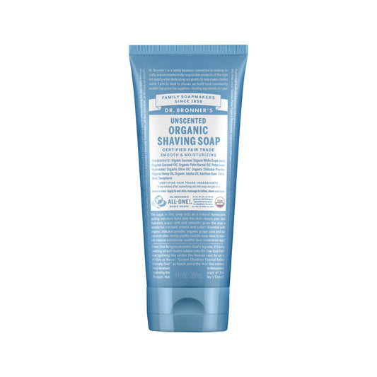 Dr. Bronner's Organic Shaving Soap Unscented 207ml - Cutprice Online