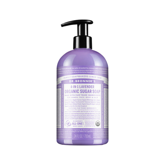 Dr. Bronner's Organic Sugar Soap 4-in-1 Lavender (pump) 710ml - Cutprice Online