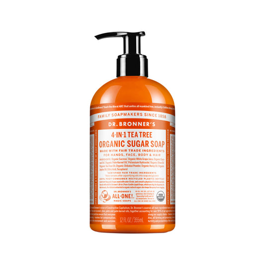 Dr. Bronner's Organic Sugar Soap 4-in-1 Tea Tree (pump) 355ml - Cutprice Online