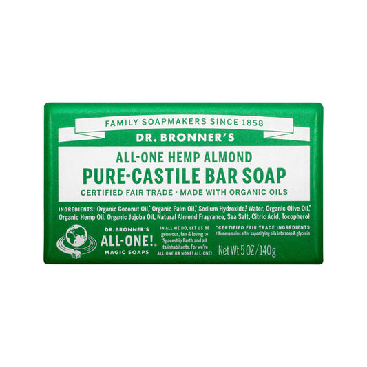 Dr. Bronner's Pure-Castile Bar Soap (Hemp All-One) Almond 140g - Cutprice Online