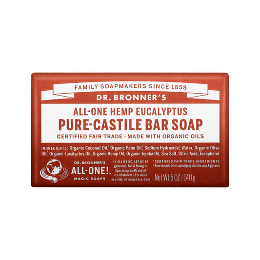 Dr. Bronner's Pure-Castile Bar Soap (Hemp All-One) Eucalyptus 140g - Cutprice Online