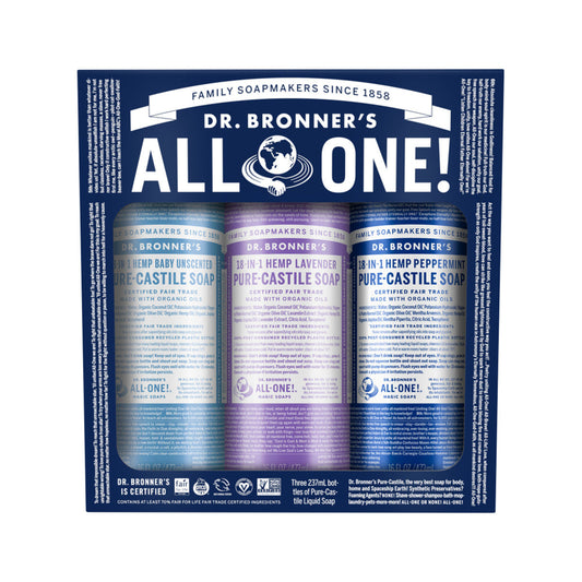 Dr. Bronner's Pure-Castile Soap Liquid Cosmic Classics 237ml x 3 Pack - Cutprice Online